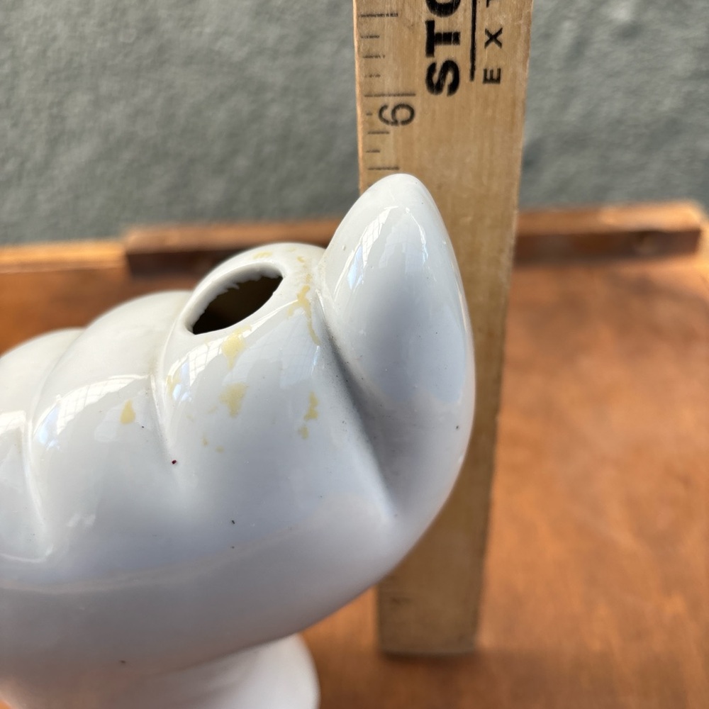 White Ceramic Hand Sculpture Vase - Modern Home Art - Picture 6 of 7